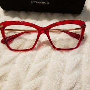 Dolce and Gabbana red frames.